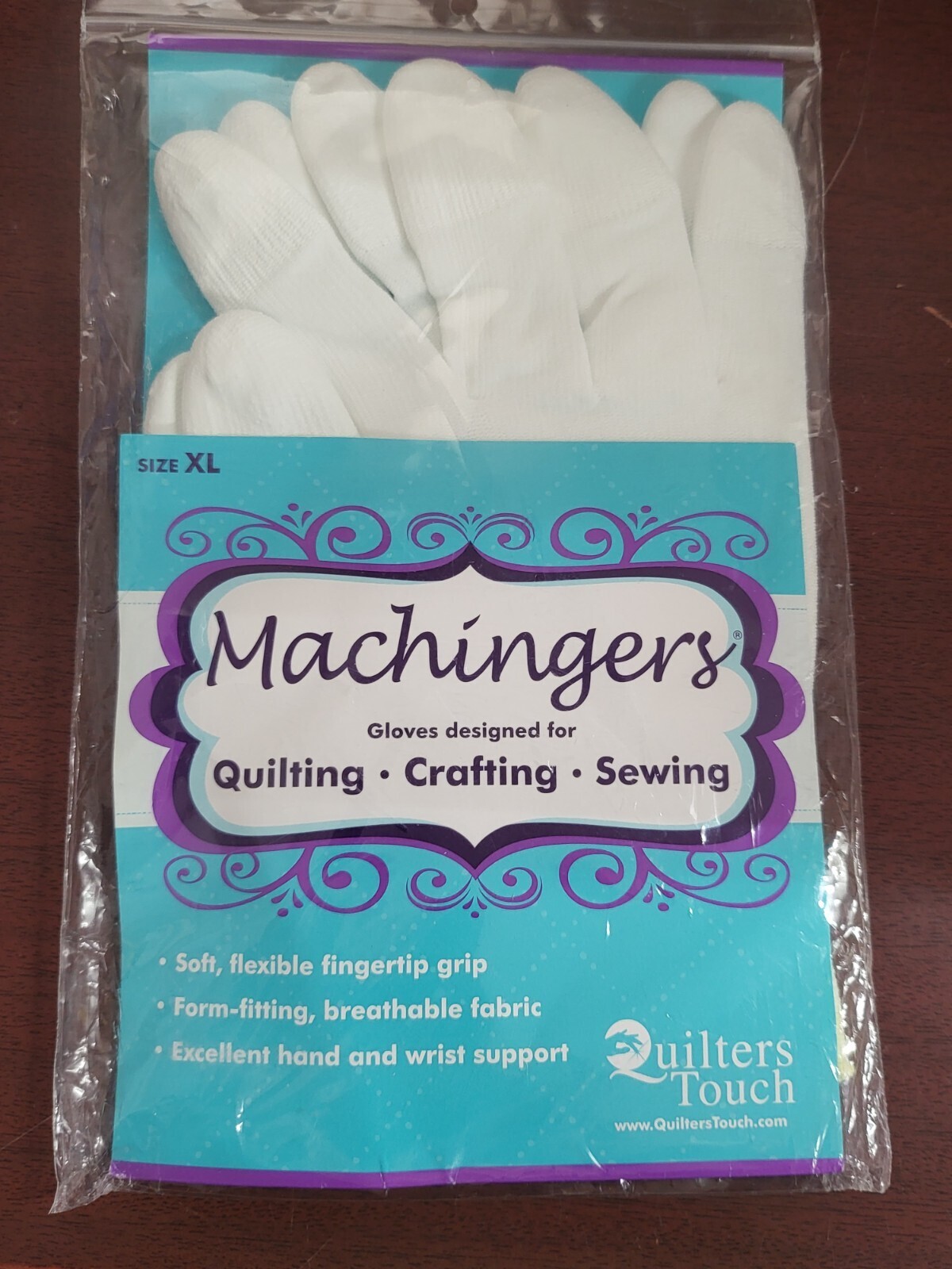 Machinger's Quilting Gloves XL White Craft Sewing More Fingertip Grip Breathable