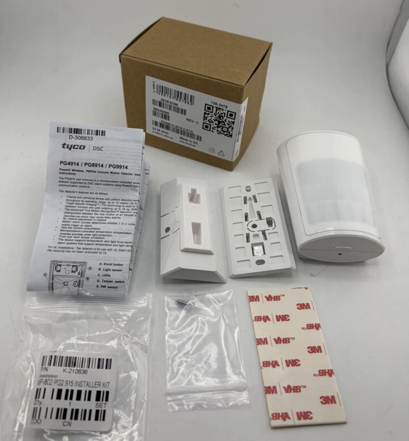 DSC PG9914 WIRELESS MOTION SENSOR DETECTOR PIR POWER G QOLSYS iQ2 iQ4 NEO New