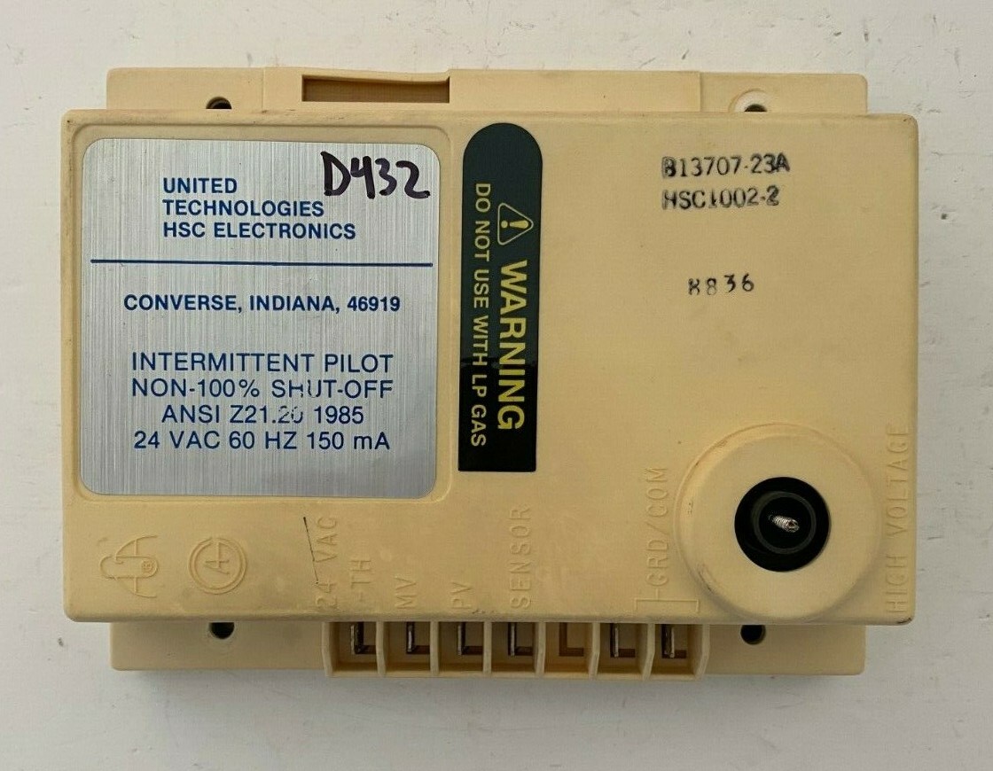 United Technologies B13707-23A Intermittent Pilot Control Module HSC1002-2 #D432