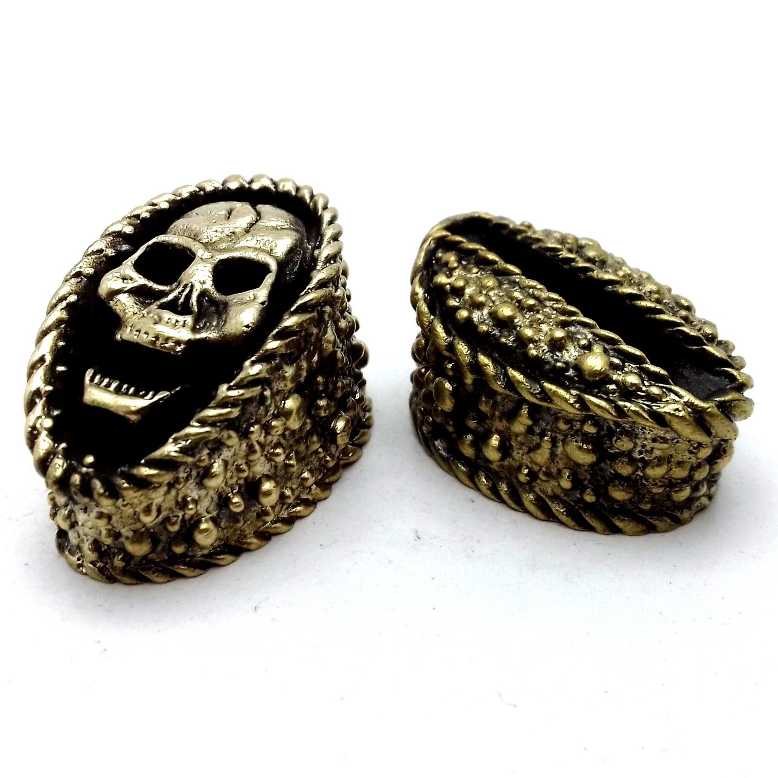 "SCREAM " SOLID BRONZE FINGER GUARD BOLSTER & POMMEL CUSTOM KNIFE MAKING