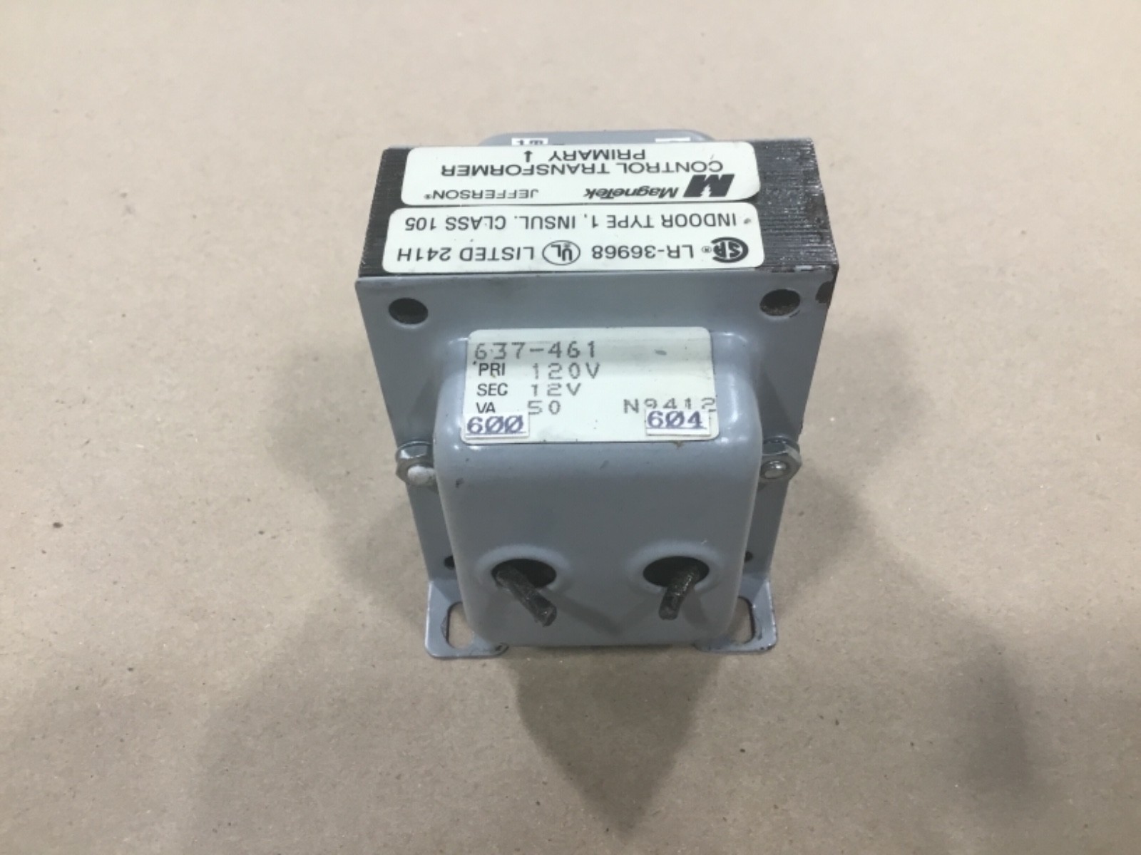 MagneTek Jefferson LR-36968 Control Transformer Indoor Type 1 Class 105 #101B16