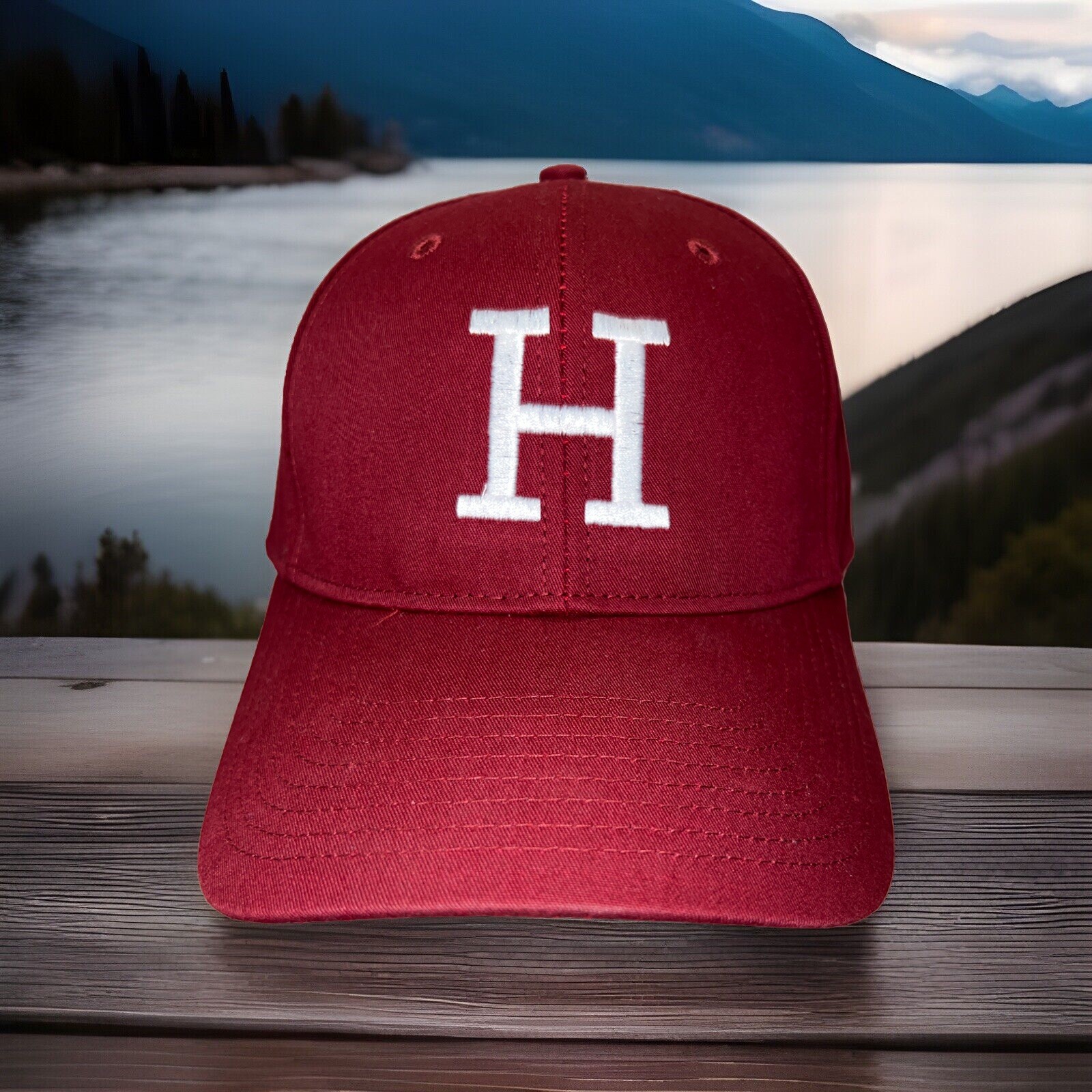 Maroon W White H Richardson 212 Pro Snapback Hat Cap Med/Lg Excellent Condition