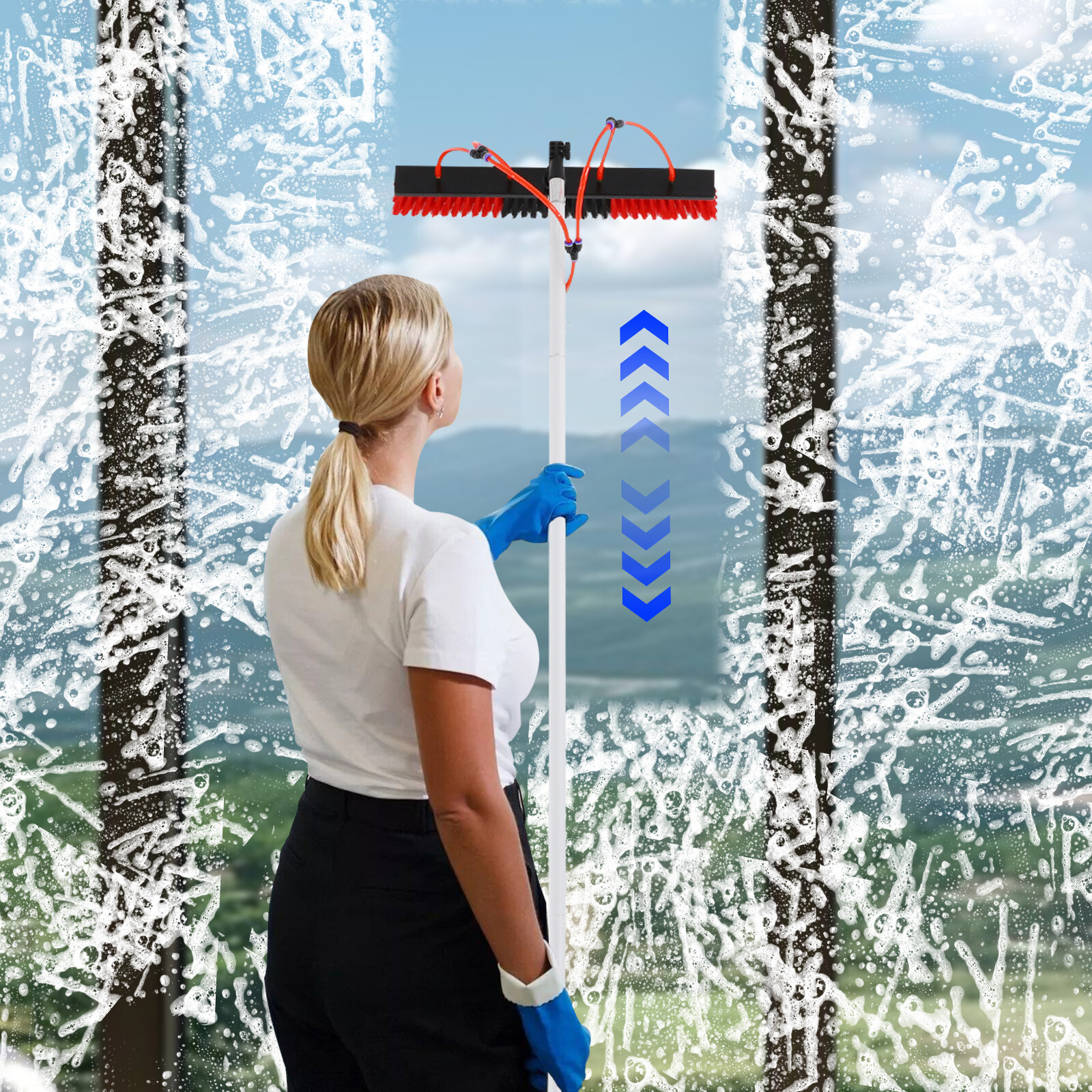 Cleaning Brush Kit for Solar Panel, Window Cleaning Equipment,Window Cleaning US