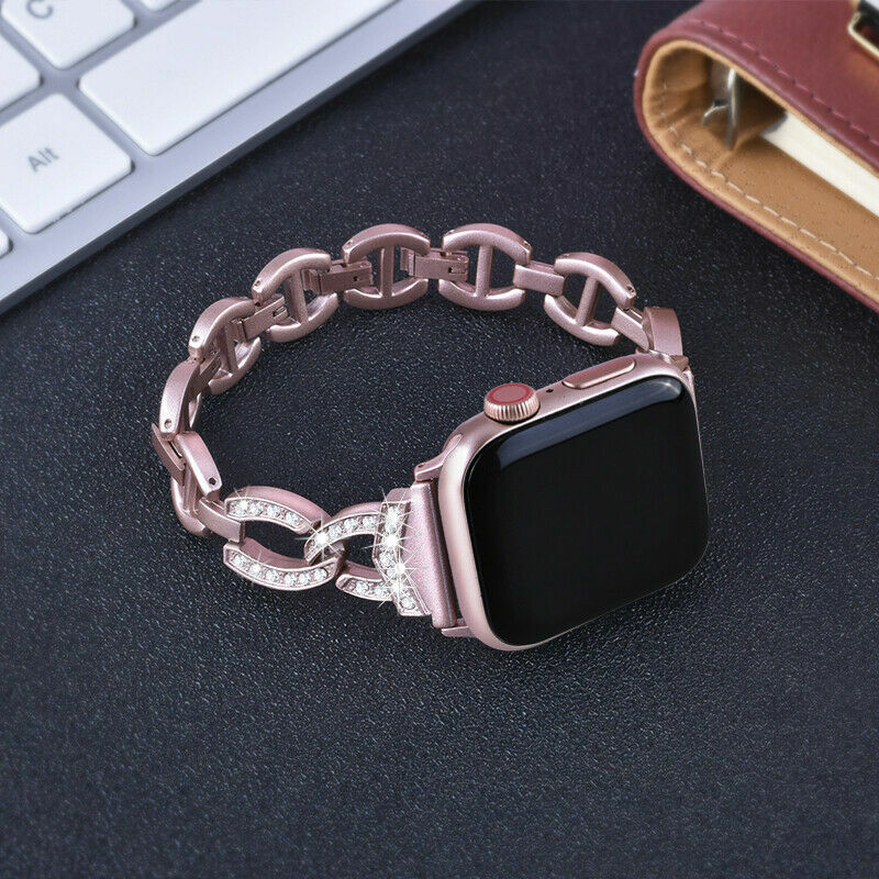 Stainless Steel Metal Dress Jewelry Bracelet for apple watch series 6 5 4 3 2 1