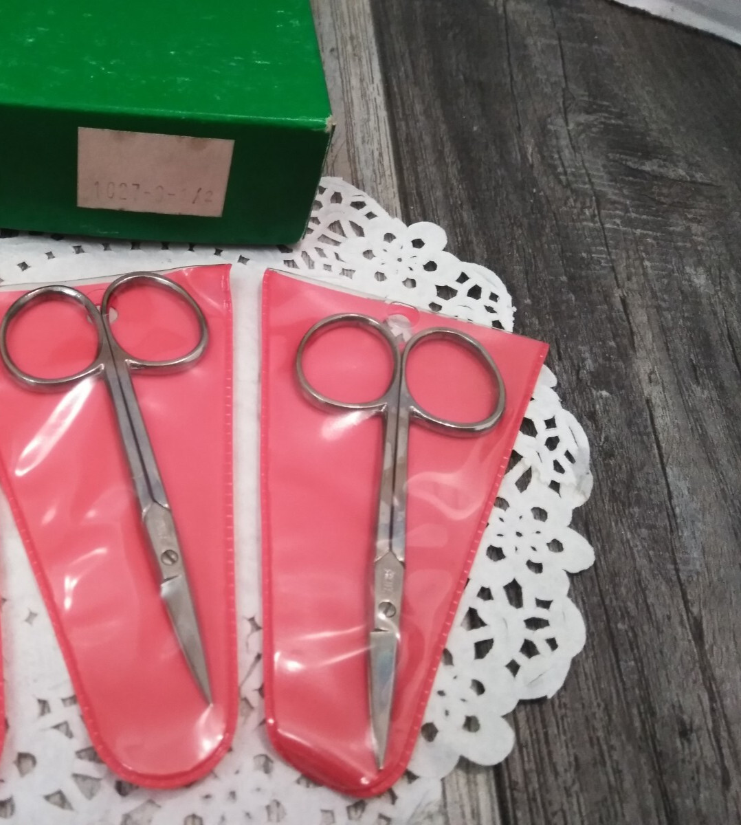 VTG Hoffritz Scissors Curved NAIL GROOMING  3.5" ( 2PK BUNDLE) NOS Cuticle Italy