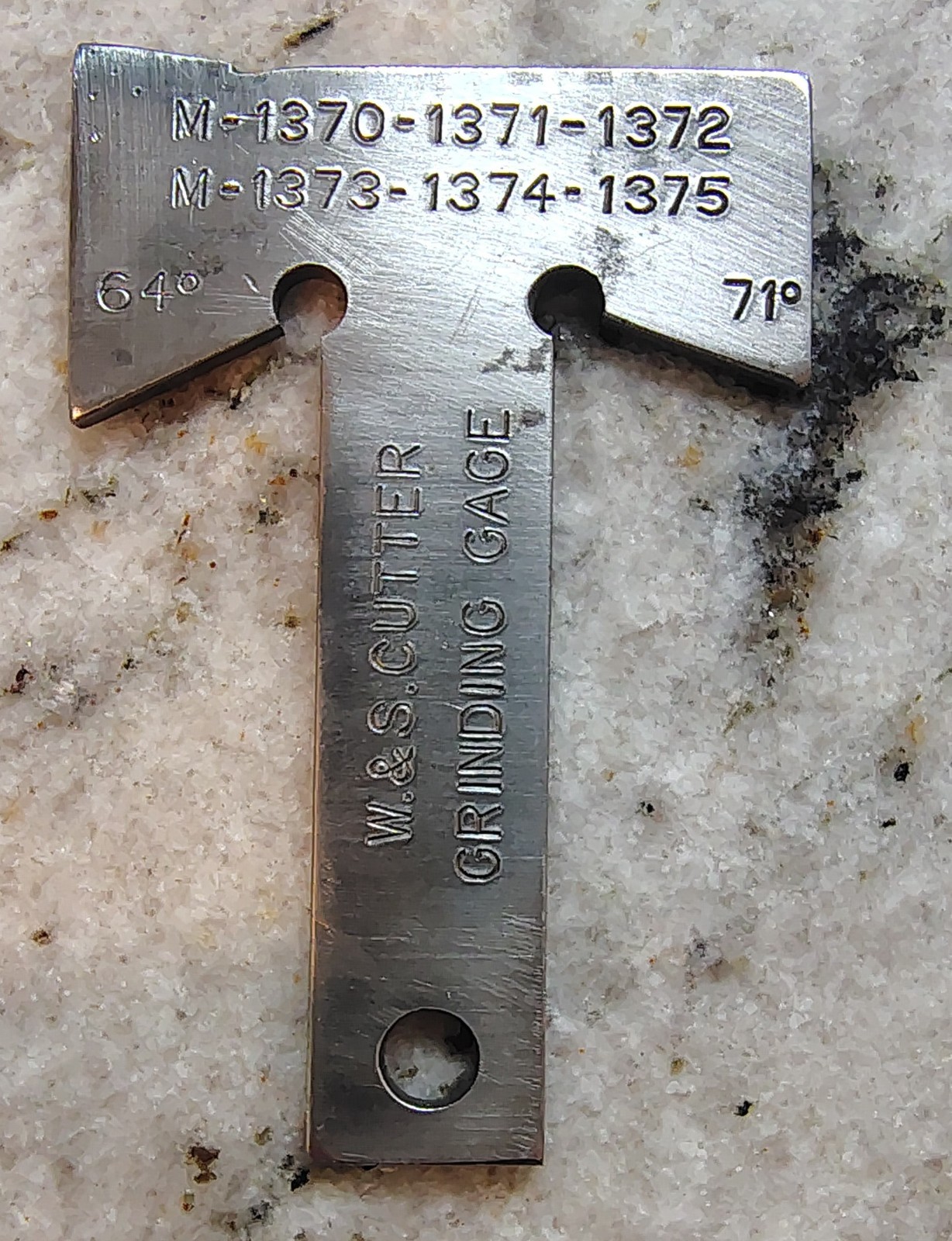 🗽TOOLMAKER BUILT W&S CUTTER GRINDING GAGE
