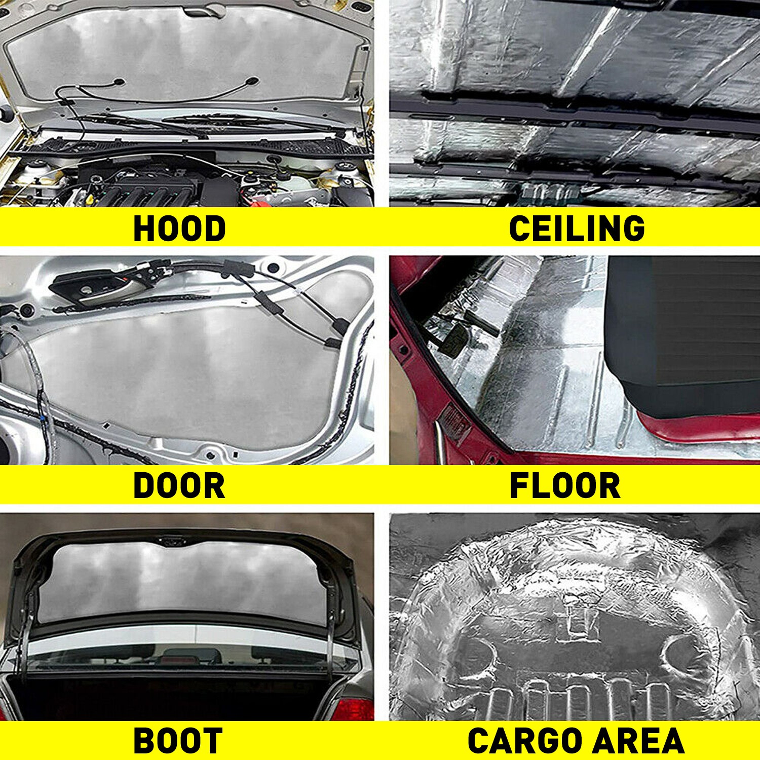 INDUSTRIAL AREA WALL FLOOR CARGO AREA SOUND DEADENING MAT THICKENED STICKABLE