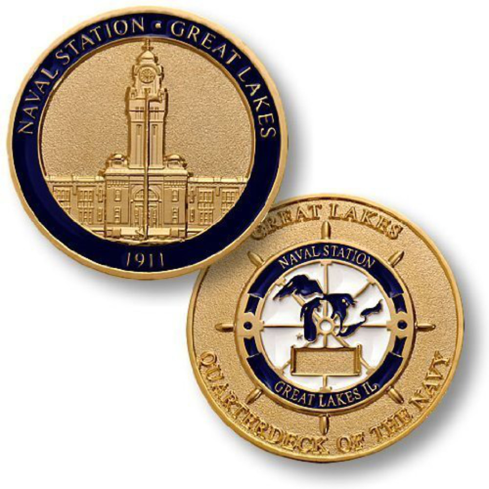 NEW U.S. Navy Naval Station Great Lakes Challenge Coin