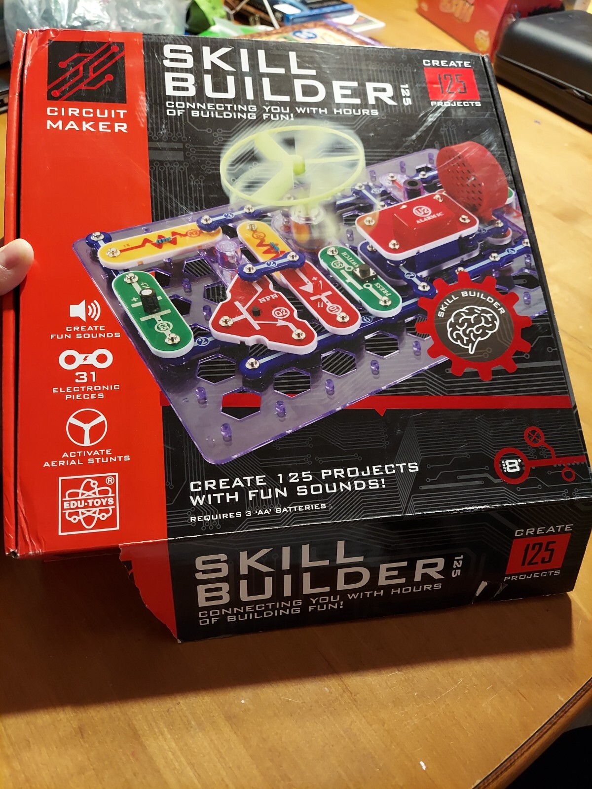 Circuit Maker Skill Builder 125 Projects Edu Toys Fun Sounds Stunts Electronic
