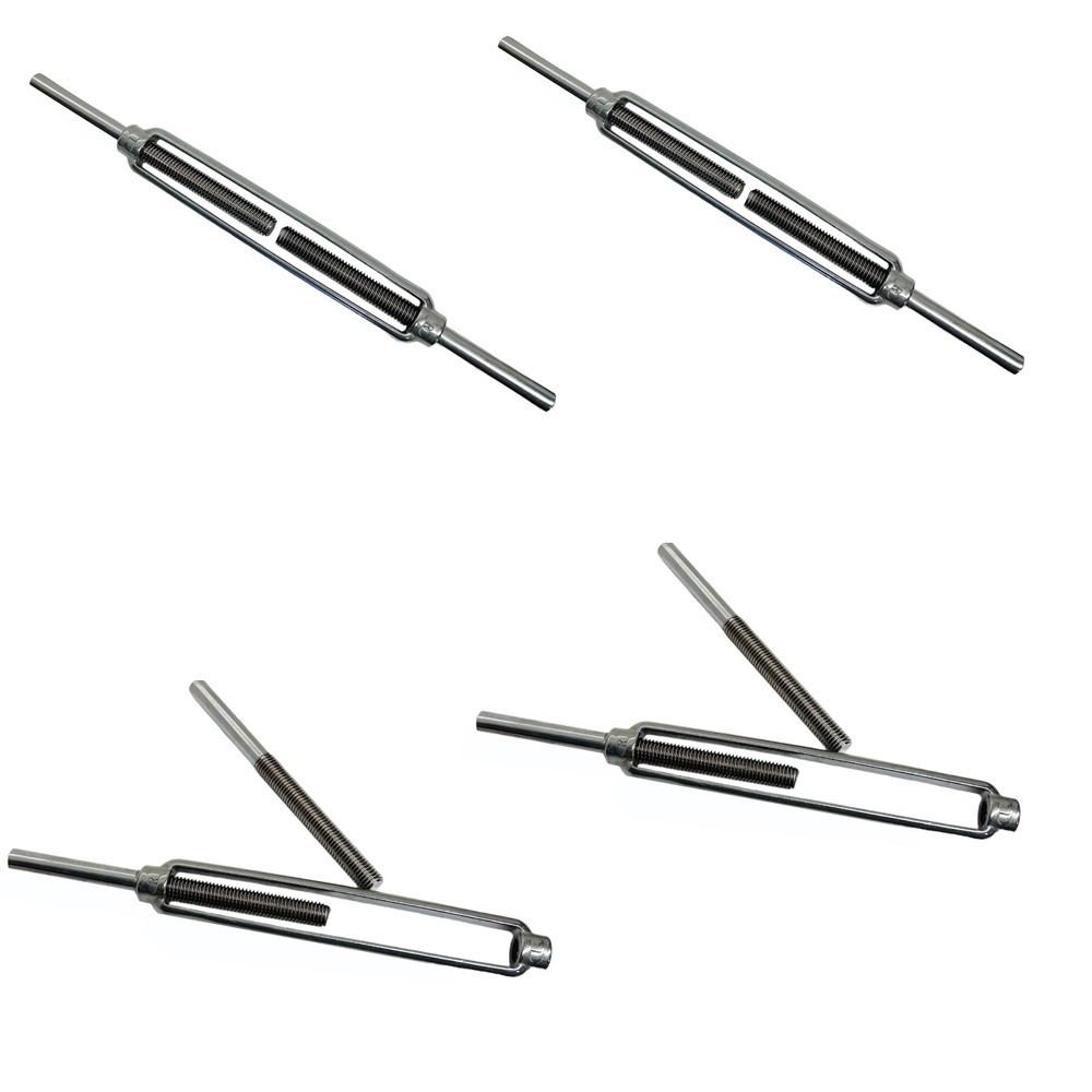 Marine Deck 5/16" x 3-5/8" Stub End Turnbuckle WLL 900 Lbs Stainless Steel 4 Pcs