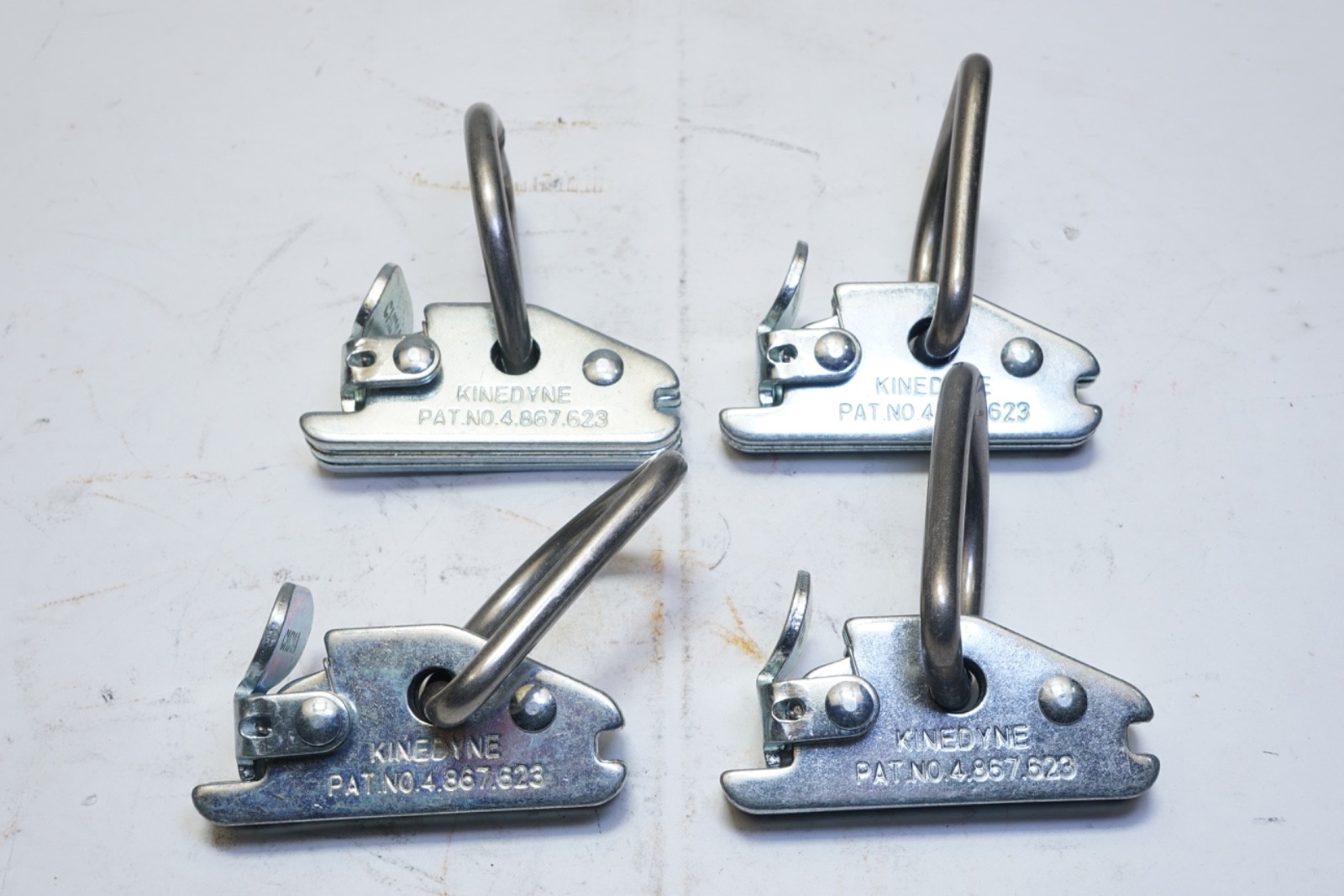 New Lot of 4 Kinedyne E or A Securement Point Fitting w/ 2" D-Ring P/N FE8301-1