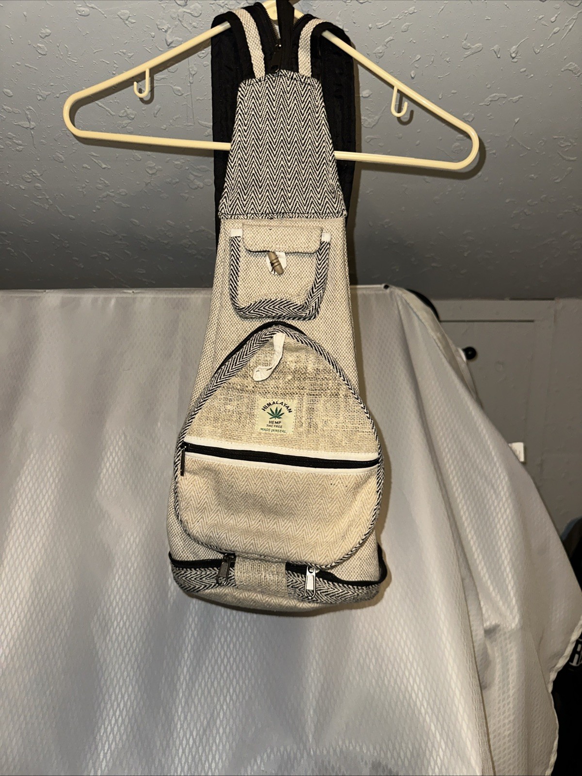 Eco-Friendly Boho Hippie Style Hemp Crossbody Bag Purse Back Pack