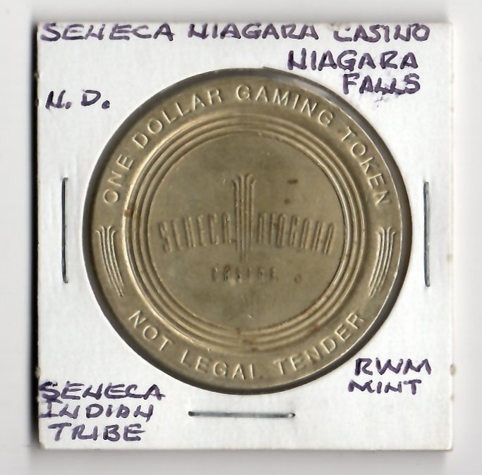 1990s SENECA NIAGARA CASINO NIAGARA FALLS NEW YORK $1 SLOT COIN CG125011