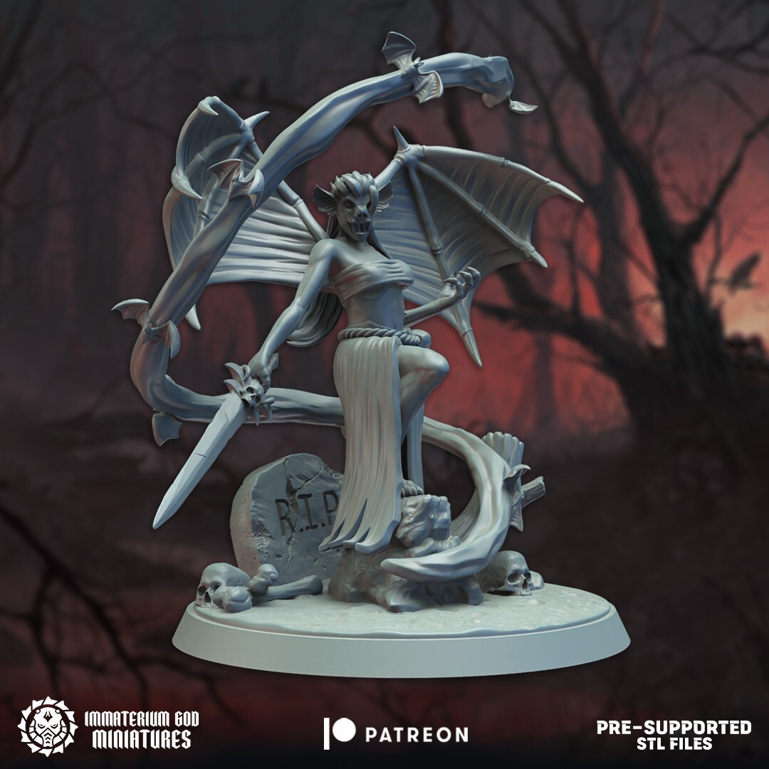 1 Vampire Witch, Immaterium God, Grimdark Vampire Fantasy Miniature