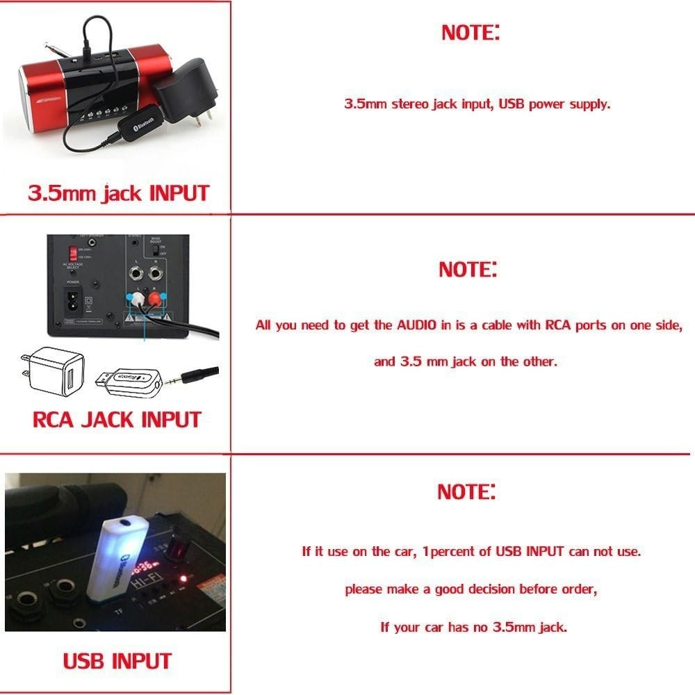 USB Bluetooth Receiver Adapter, Wireless Audio Adapter Car Kit Music Receiver...