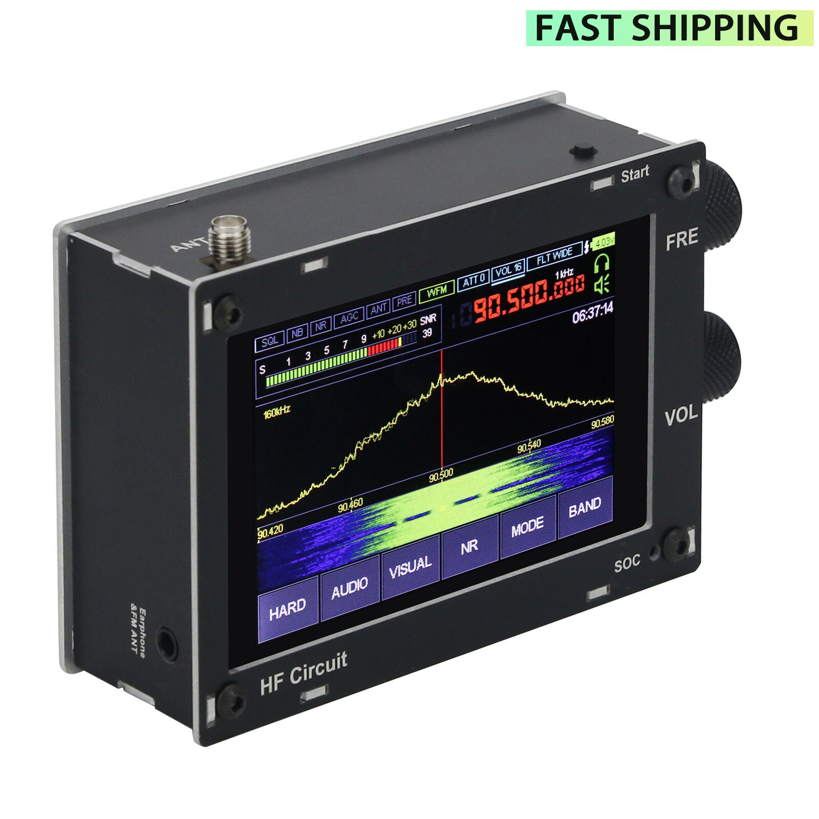 Hifi Audio MALAHIT SDR 50KHz-2GHZ DSP SDR Receiver Radio 1.10d AM/SSB/NFM/WFM BK