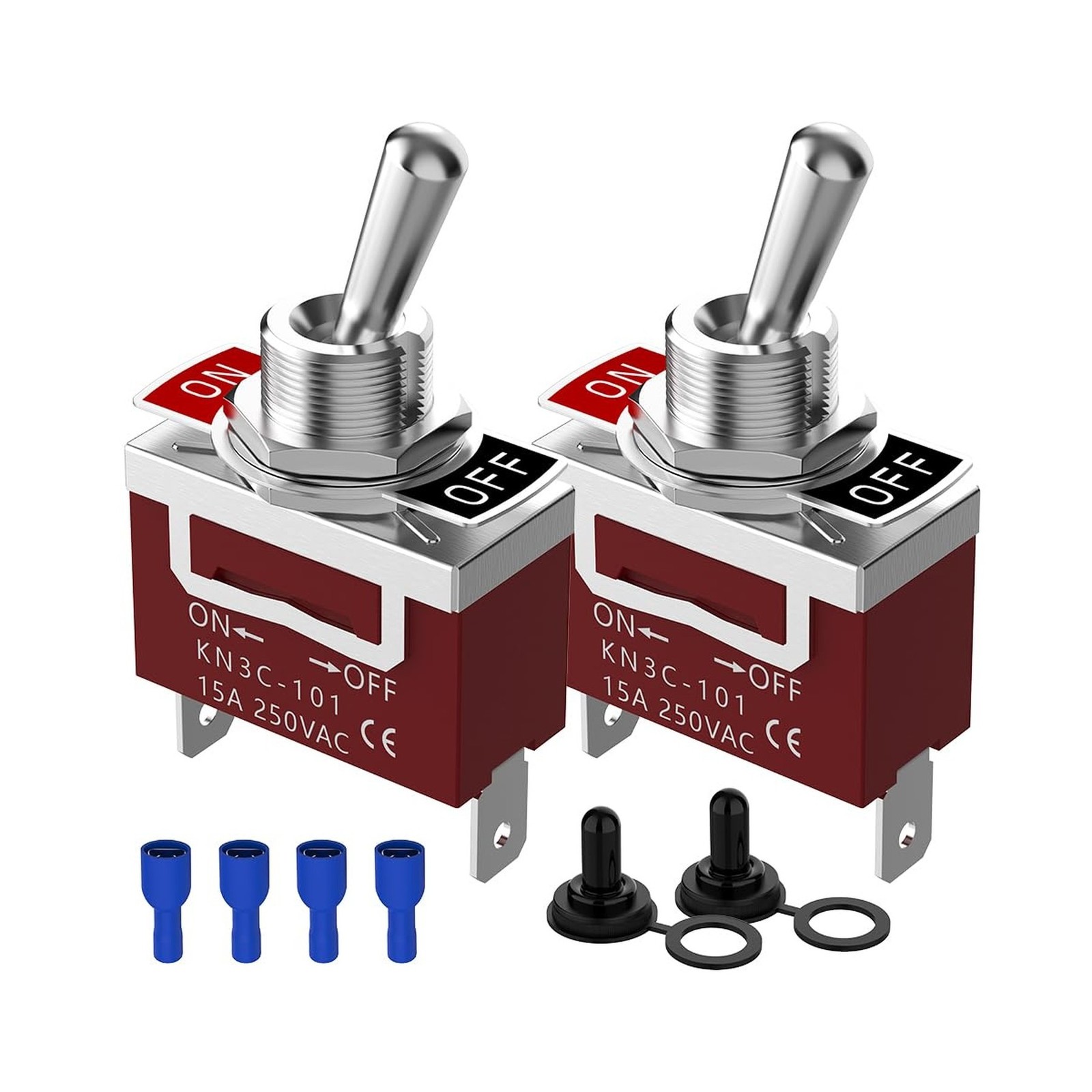 Waterproof Toggle Switch ,  Malictele SPST 2Pin ON/Off Marine 12V 30A/125VAC...