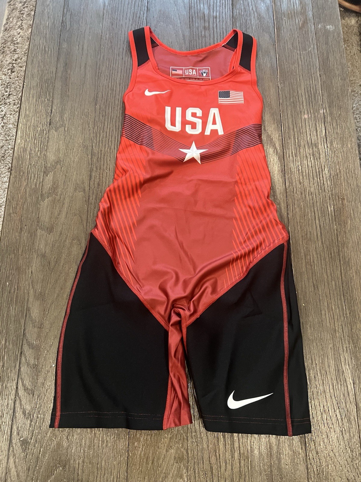 Women’s Nike Team USA Weightlifting Wrestling Singlet Small New