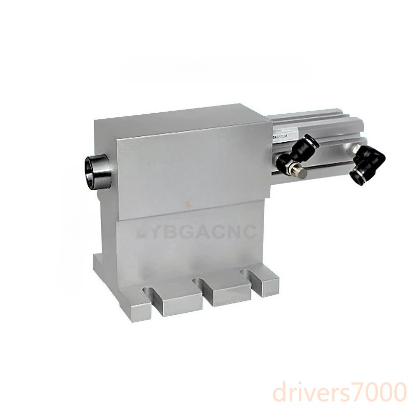 Pneumatic Movable Tailstock 4th Axis A-Axis MT2 Rotary Axis 100mm Center Height
