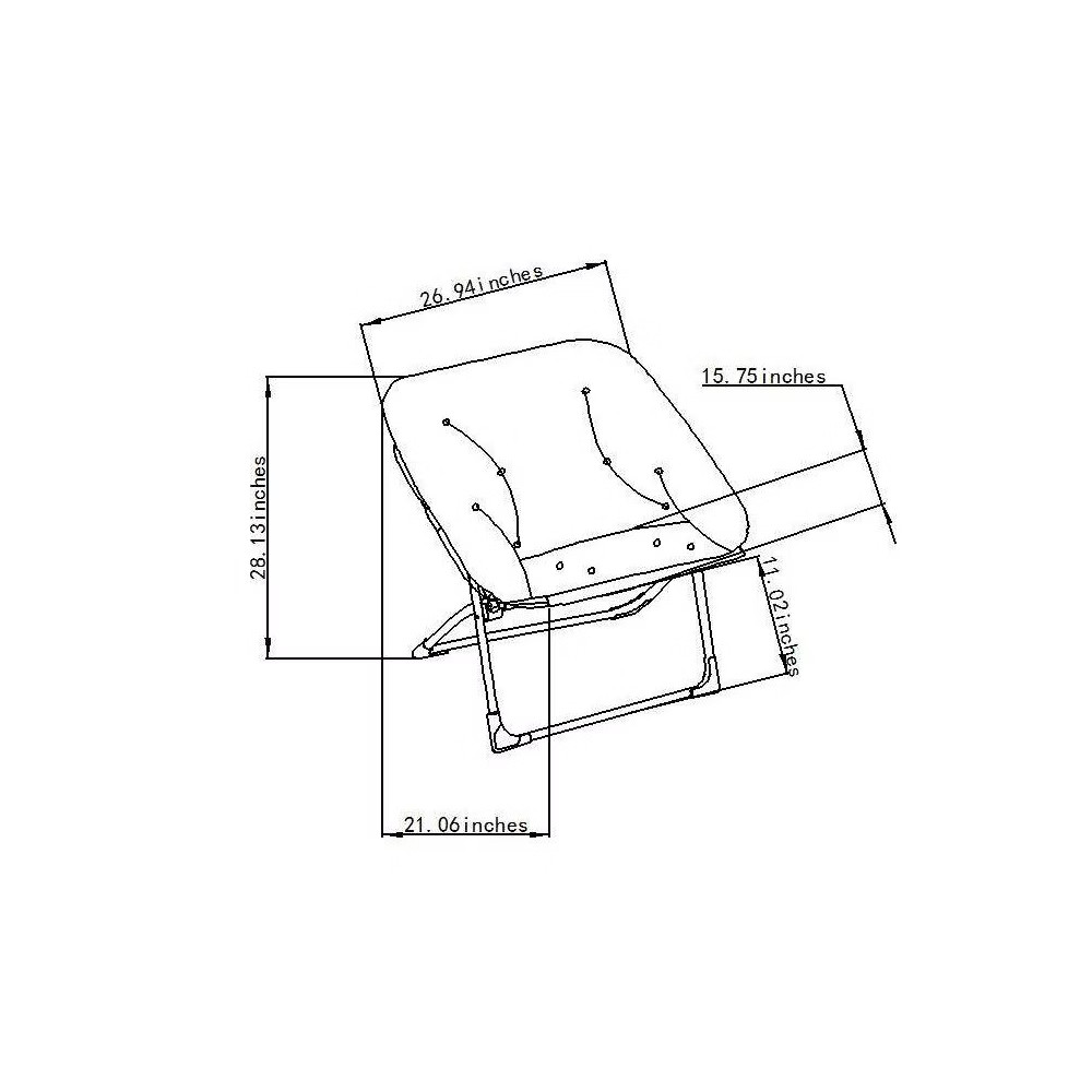Folding Dish Chair Gray - Pillowfort