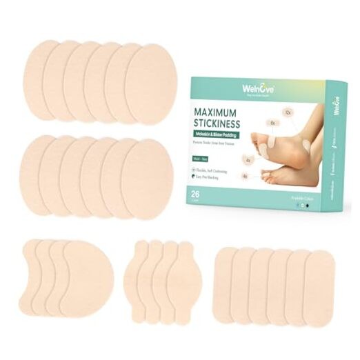 Moleskin Tape Pads for Blister - 26ct Adhesive Blisters One Size Beige