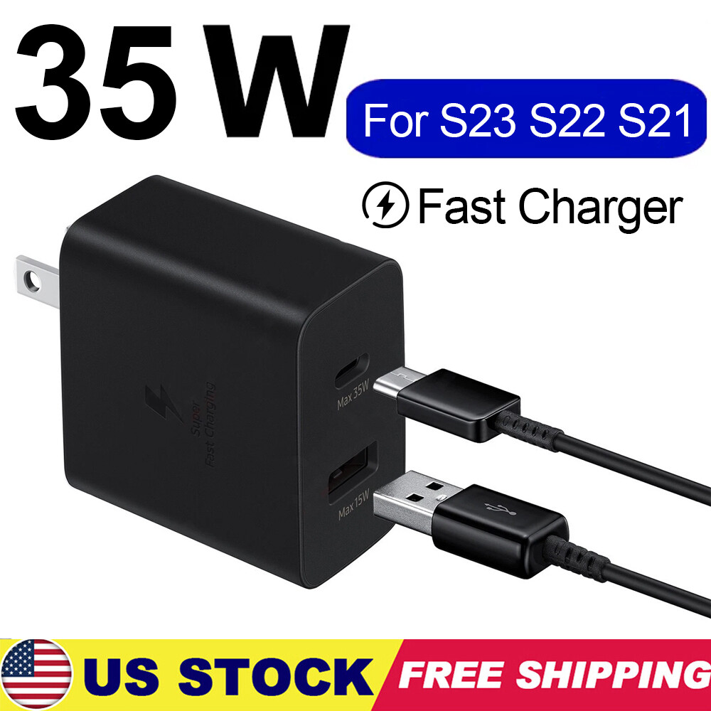 Super PD Power Adapter Duo Wall Charger+Cable For Samsung For Xiaomi Android