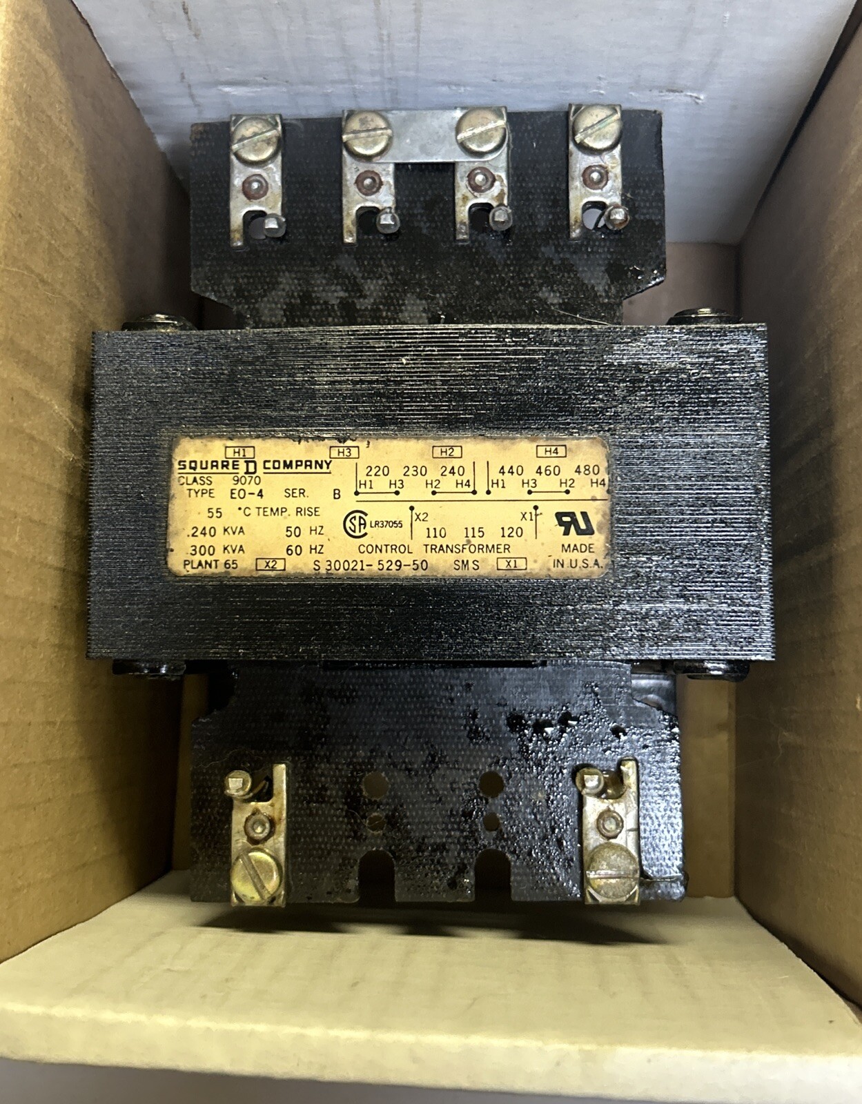 SQUARE D,9070-EO4,TRANSFORMER 300VA