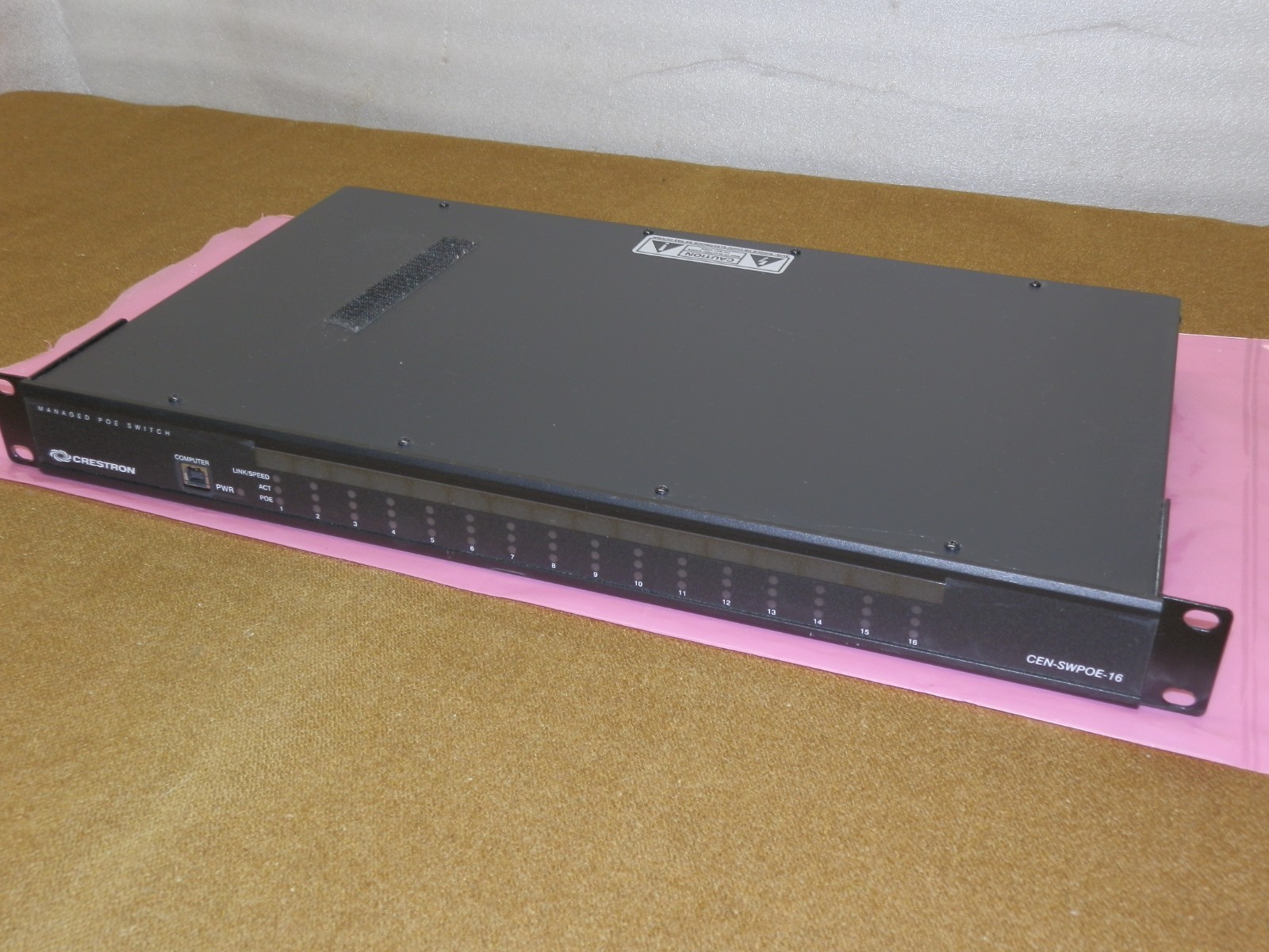 Lot of 2 Crestron CEN-SWPOE-16 Managed POE Switches