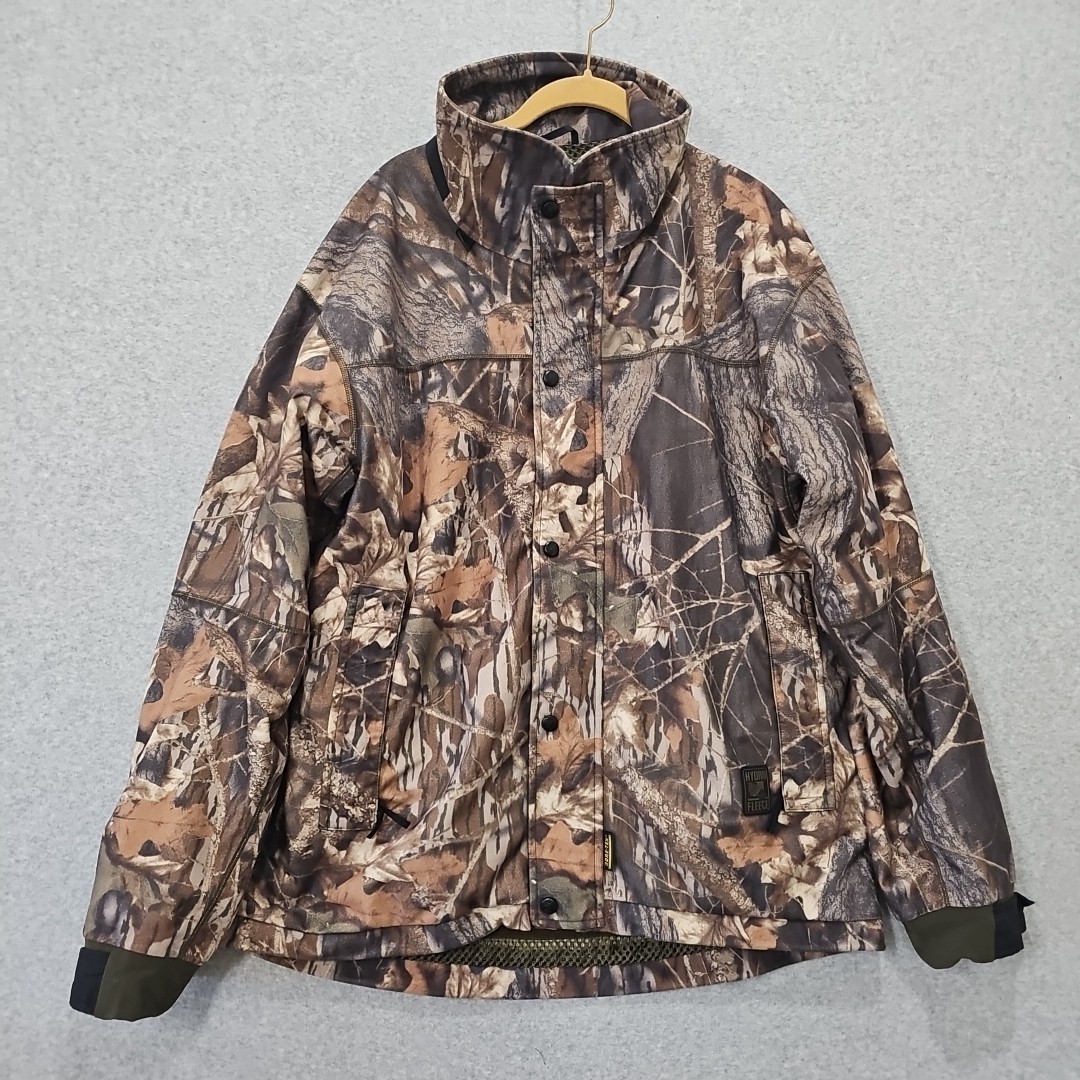 Browning Hydro Fleece Jacket Gore Tex Camo Men’s Size L  Snap Zip Front Outdoor