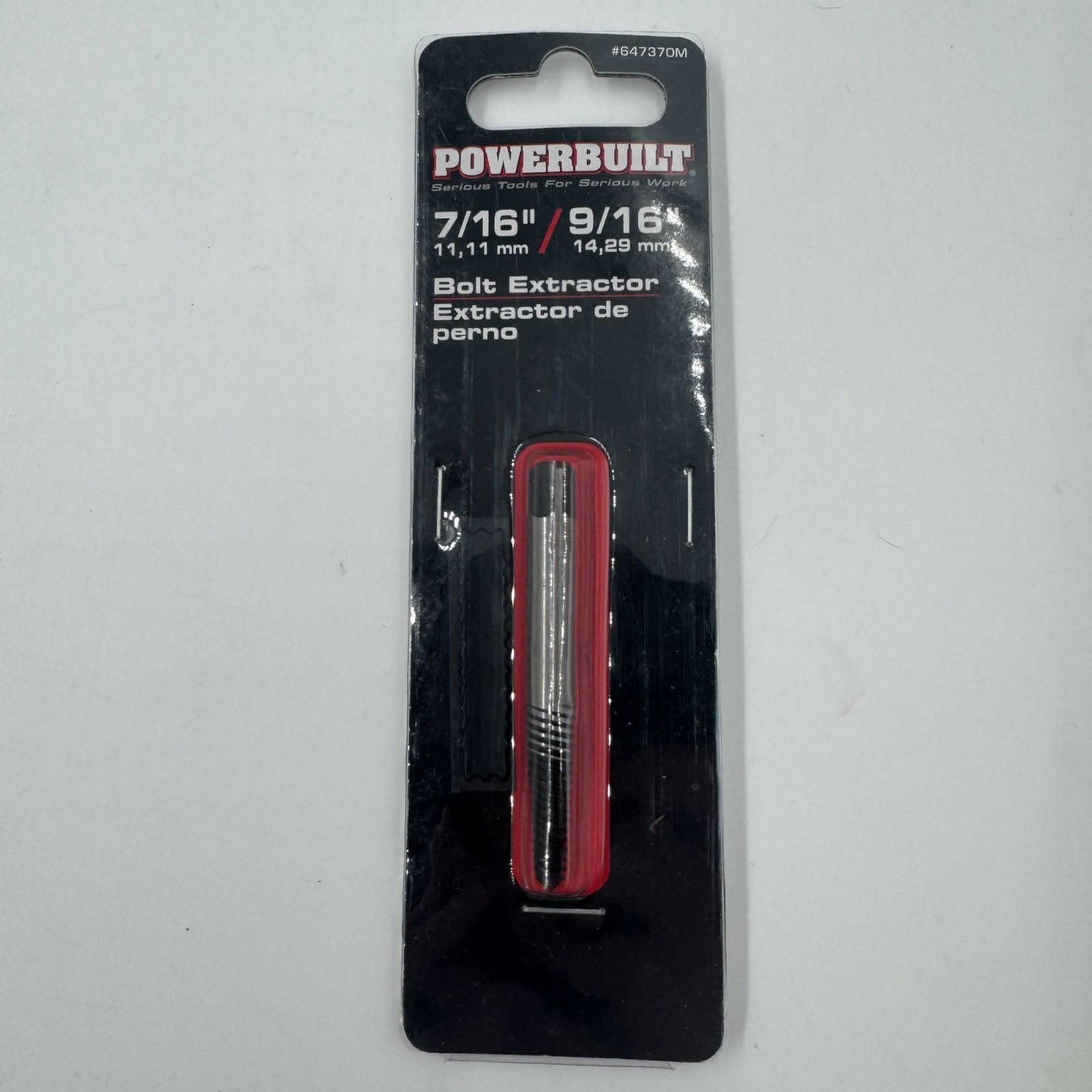 Powerbuilt Bolt Extractor 7/16" & 9/16" Steel Tool For Removing Stuck Bolts