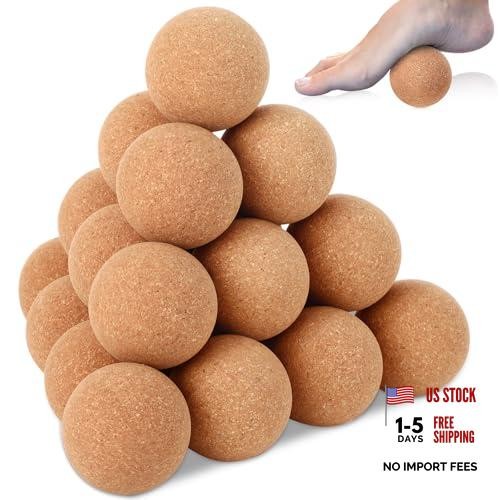 Seenelling Pcs Cork Massage Ball Solid Hard Myofascial Release Yoga 2.5 Inch 20