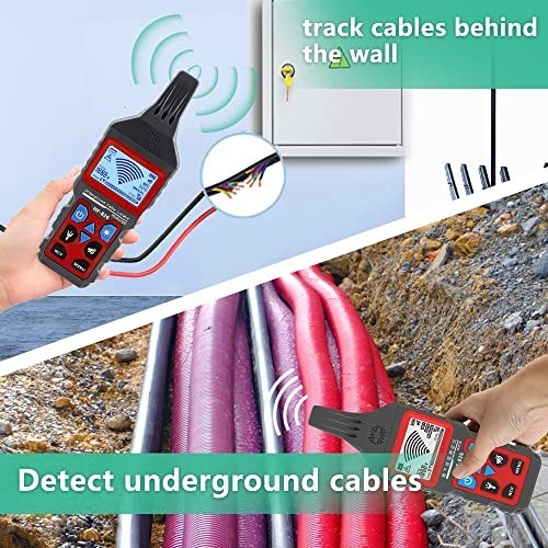 Underground Cable Locator Wire Tracer 3000ft Depth 12V-400V AC DC Voltage
