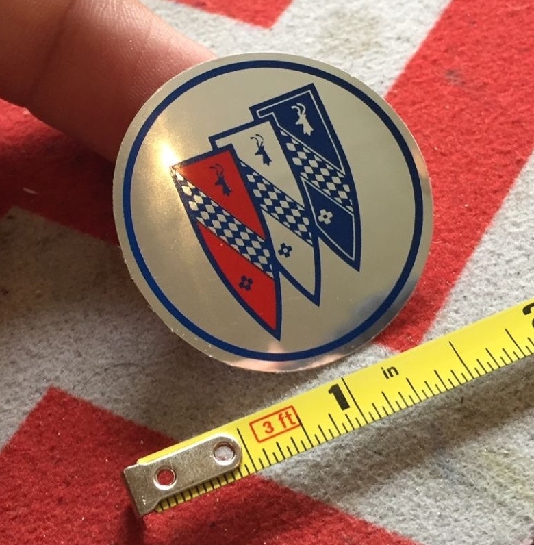 VINTAGE ORIGINAL NOS GENUINE BUICK PARTS DECAL STICKER DEALER LOGO OEM EMBLEM