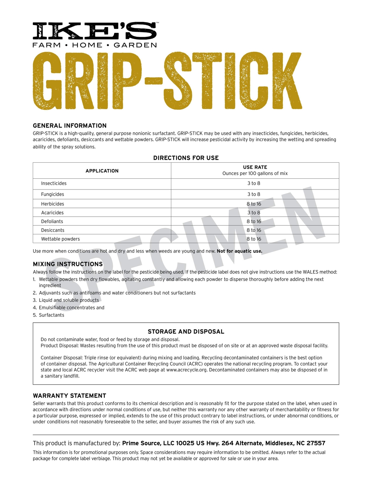 Ike's Grip-Stick (Pint)