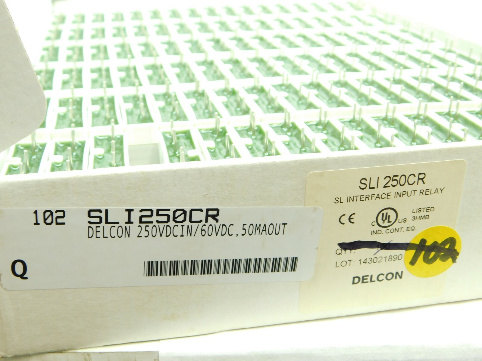 DELCON SLI250CR Solid State Input Plug-in Relay SL-Series 250VDC 60V50mADC (VN)