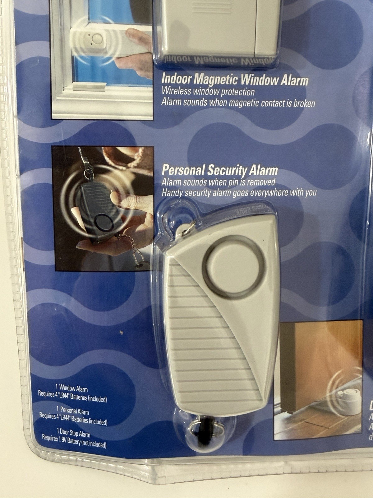 GE Wireless Security Kit Dorm Room Protection 3-Piece Door Stop Window Alarms