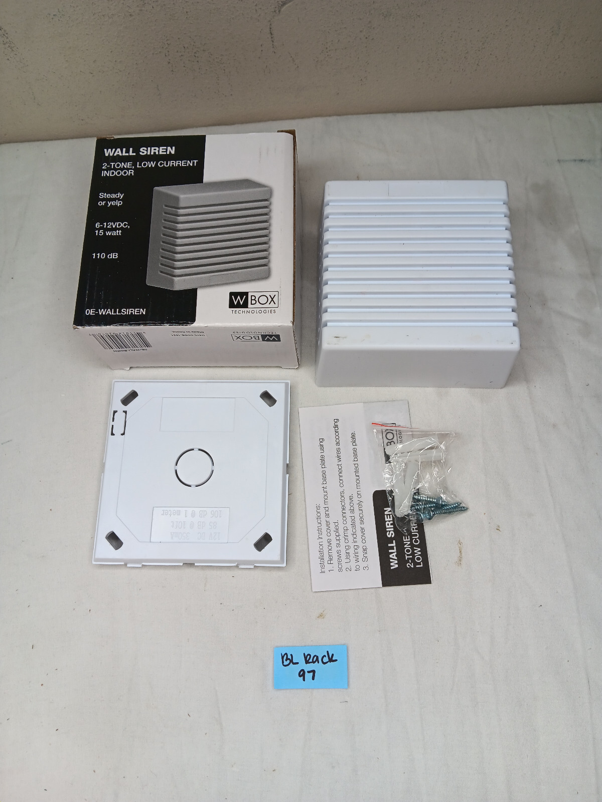 (Lot of 11) WBOX Technologies Wall Siren 2-tone low current indoor