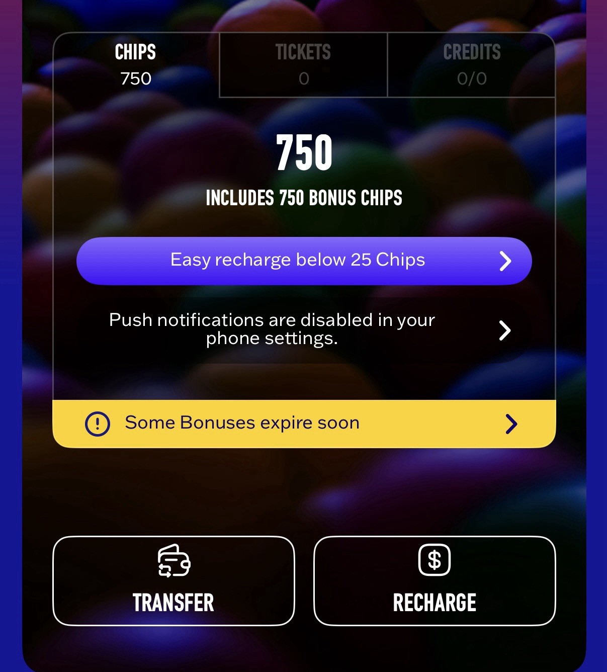 Dave and Buster's Power Card With 750 Chips “BONUS”  (READ DESCRIPTION!!!)