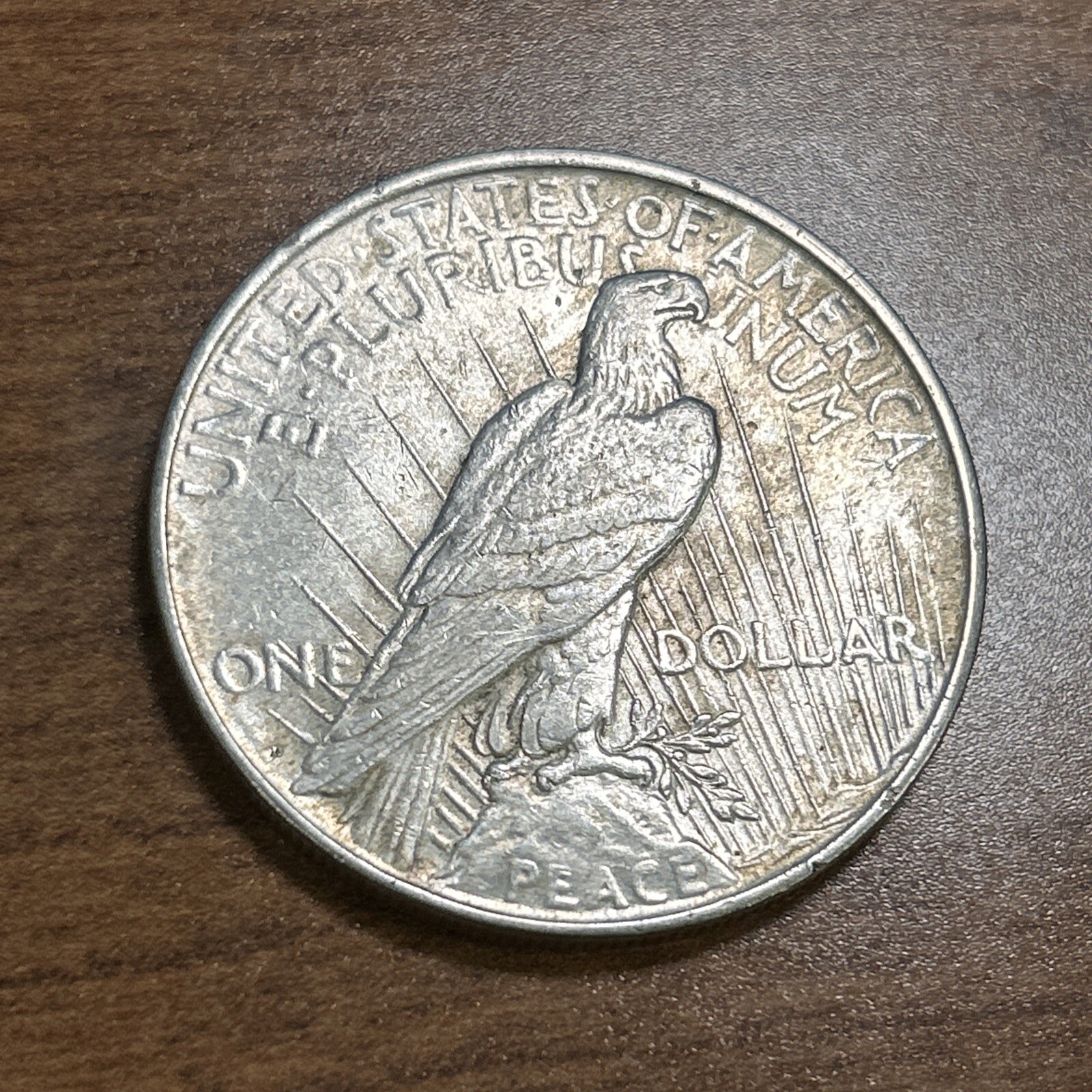 1927-D $1 Peace Silver Dollar AU+