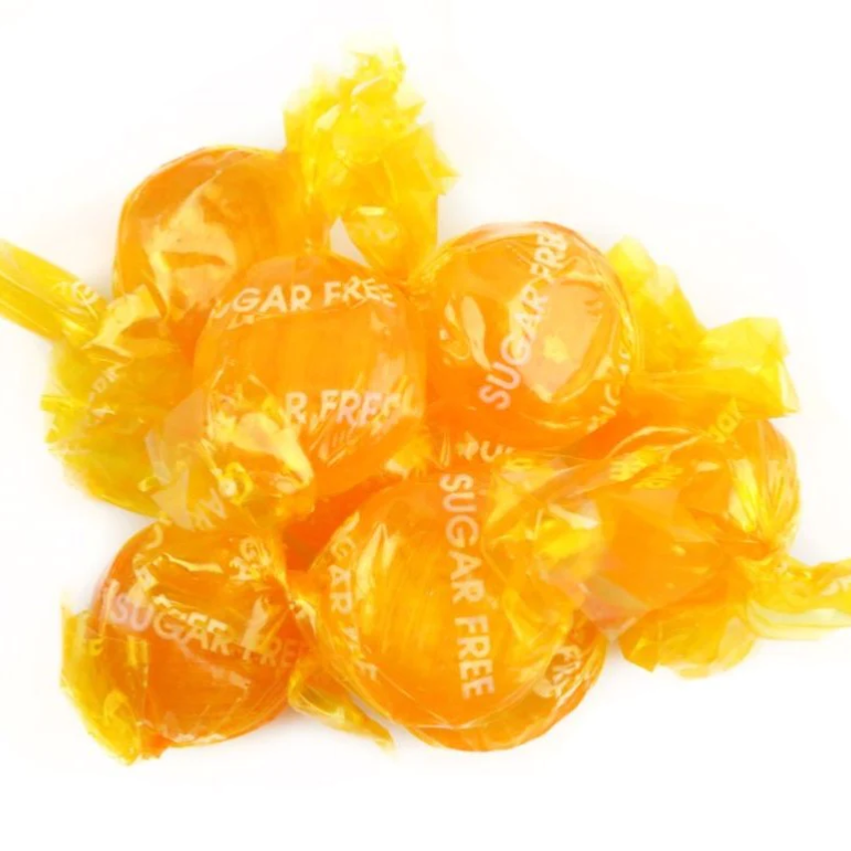 5 pounds SUGAR FREE Butterscotch Buttons Wrapped Hard Candy primrose kosher keto