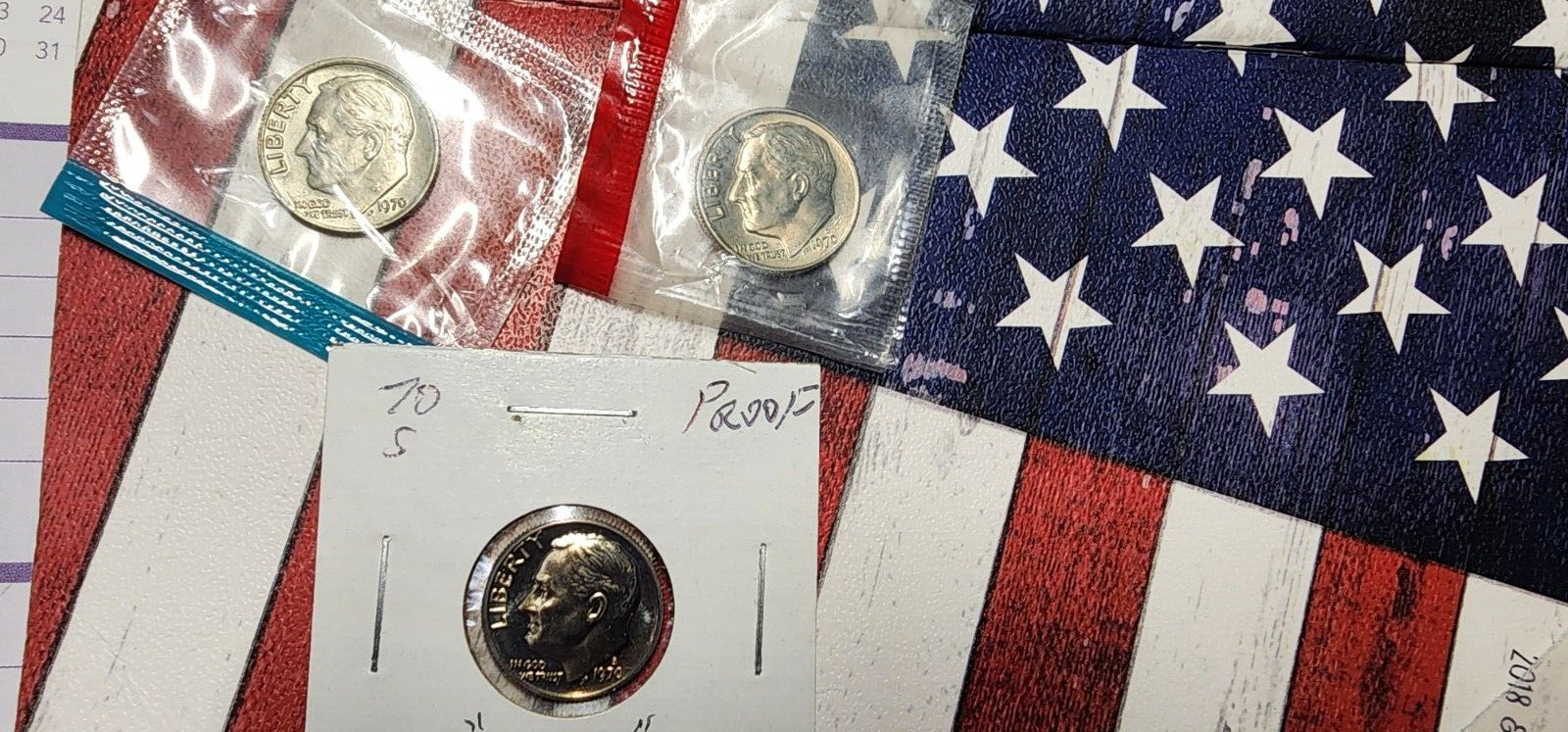 1970 P+D BU + S Proof ROOSEVELT DIMES  IN MINT CELLO **FREE SHIPPING**