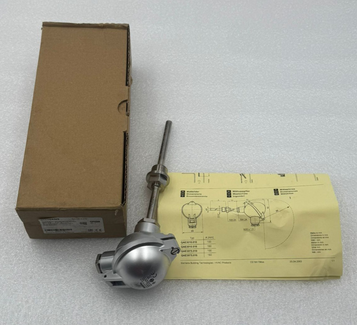 SIEMENS QAE3010.010 PT100 immersion temperature sensor