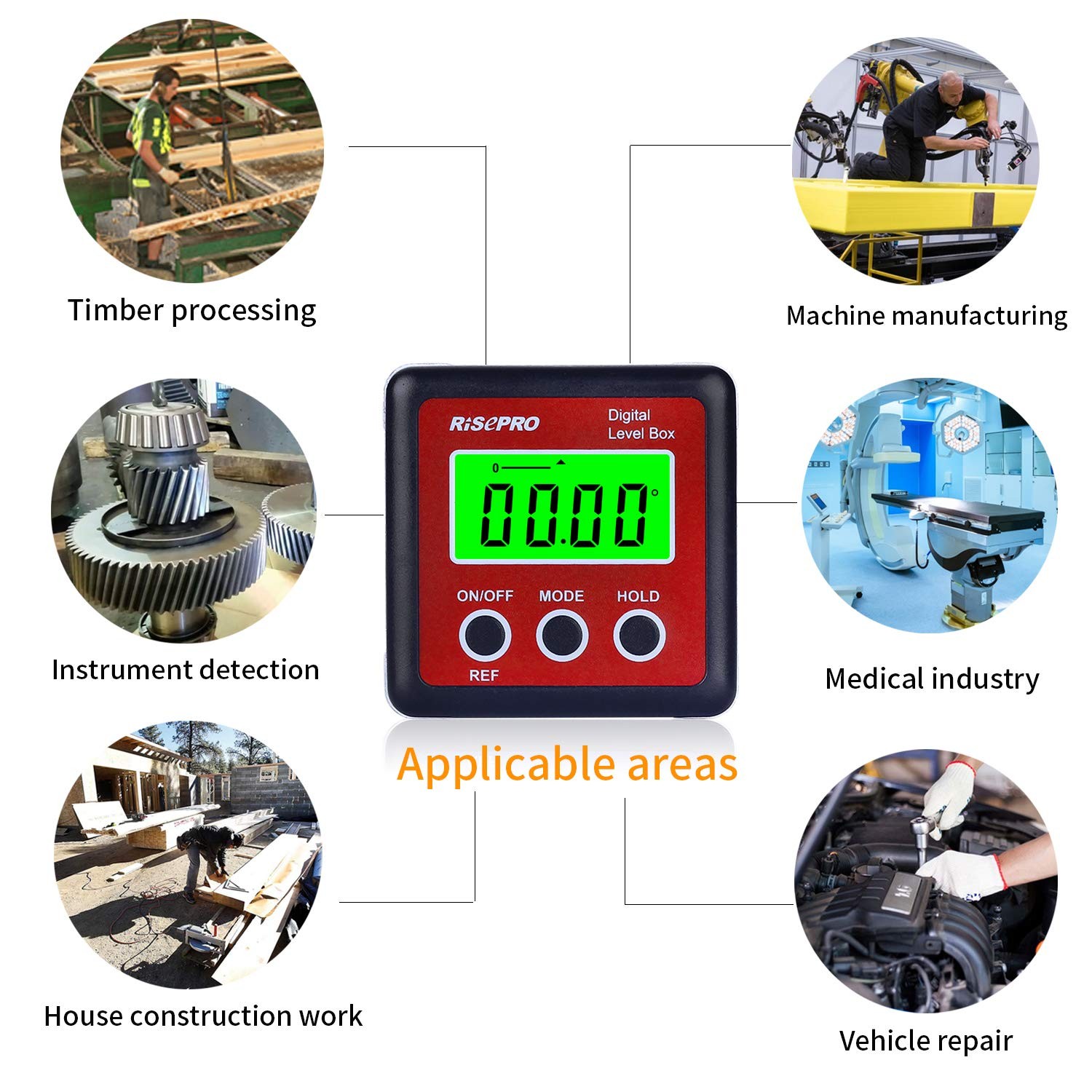 Digital Level Box Angle Gauge Protractor Inclinometer Bevel Box with Magnet B...