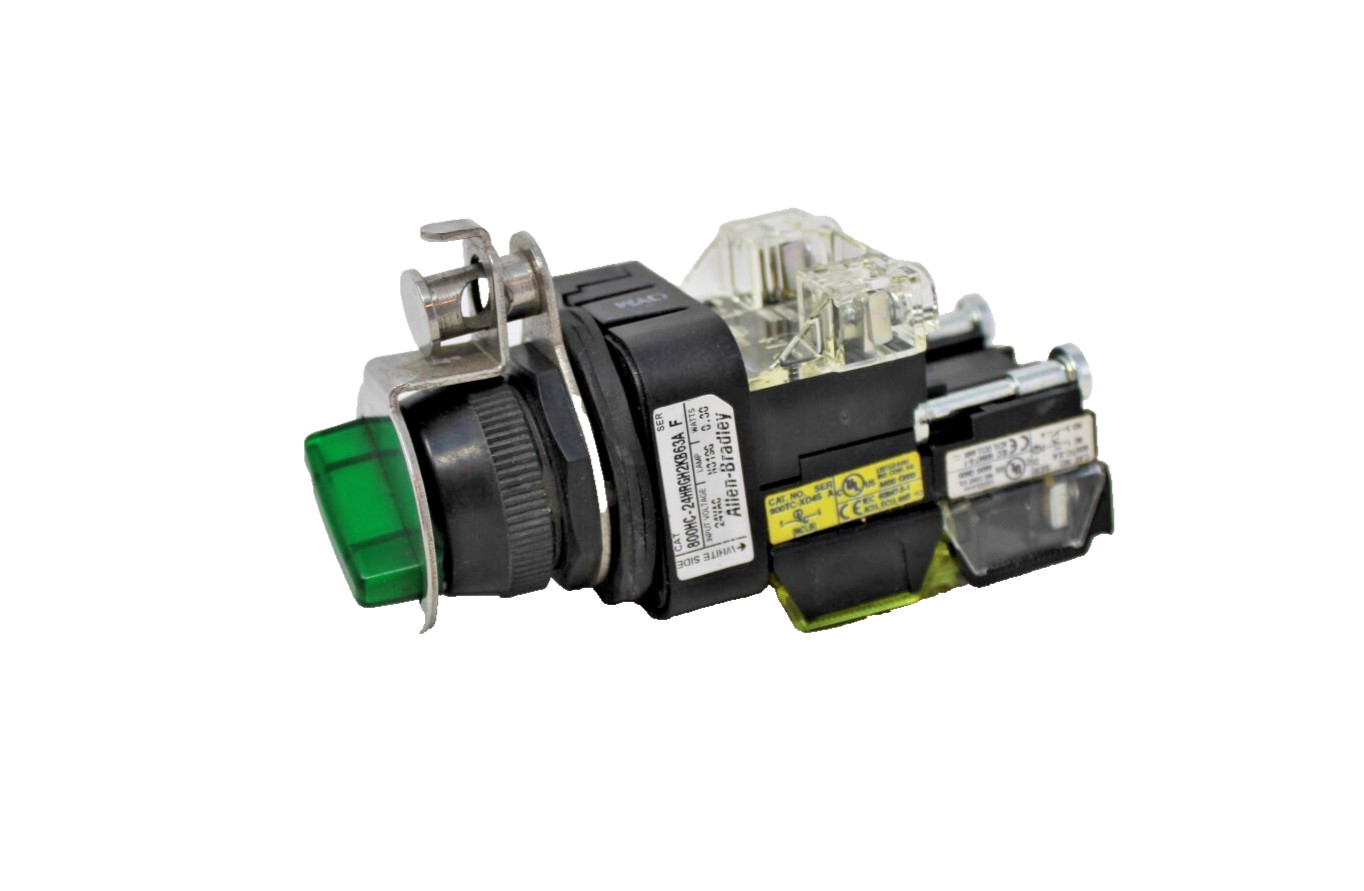 Allen-Bradley 800HC-24HRGH2KB63A Green Selector Switch
