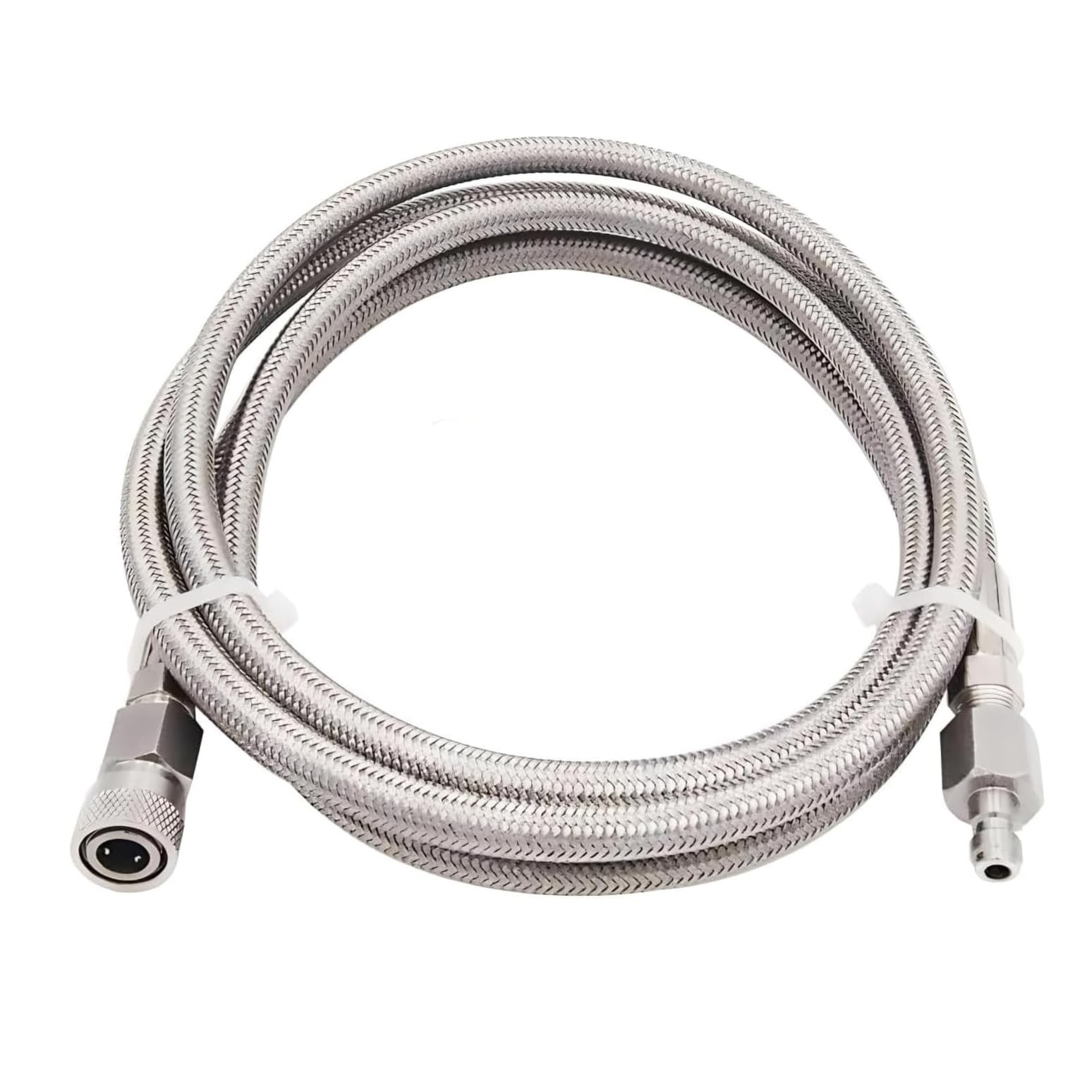 PCP Paintball Air Filling Hose Whip Extension Stainless 36 inches, Silver