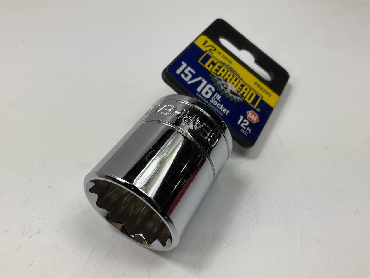 Gearhead GH8295 15/16" Shallow Socket, 12 Point, 1/2" Drive