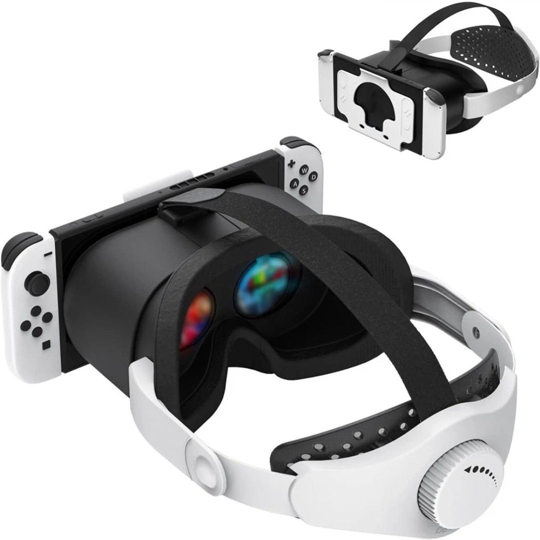 VR Headset for Nintendo Switch OLED VR Glasses W/ Adjustable Lens Head Straps