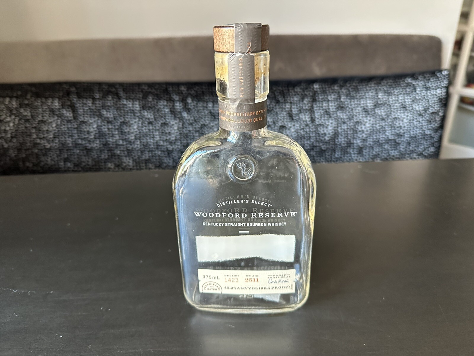 🥃 Woodford Reserve 750 mL Kentucky Bourbon Whiskey Empty Bottle 2511 🥃