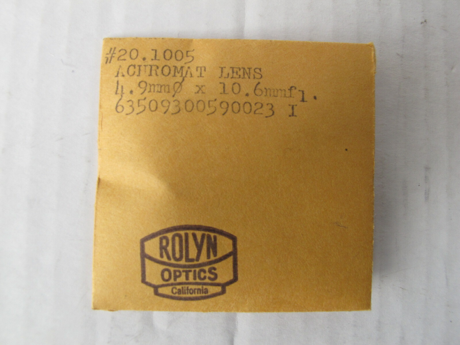 Rolyn Optics Achromat Lens - 4.9mm x 10.6mm F1