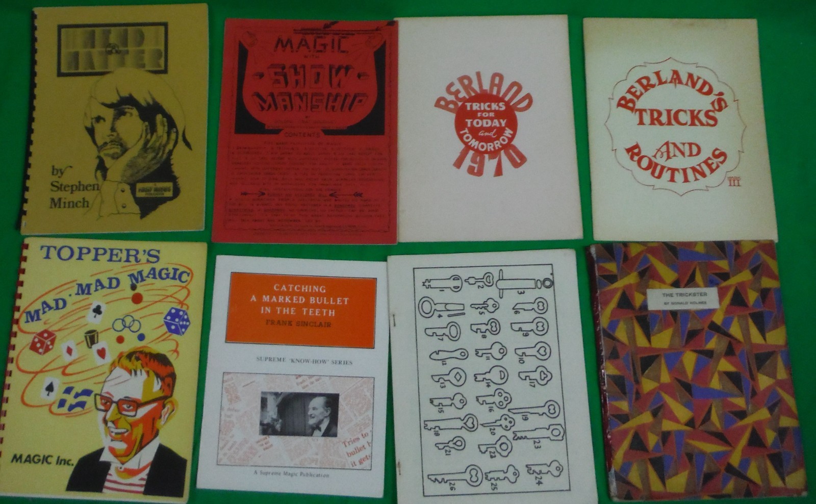 Vintage Magic Book Lot-8 Titles-Catching Bullet in Teeth, Minch, Donald Holmes
